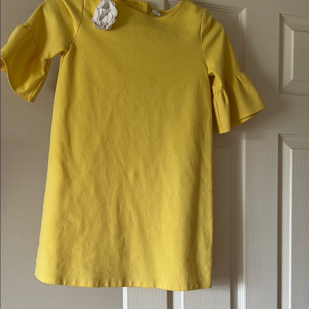 Janie and Jack Sunny Yellow Ruffled Sheath Dress